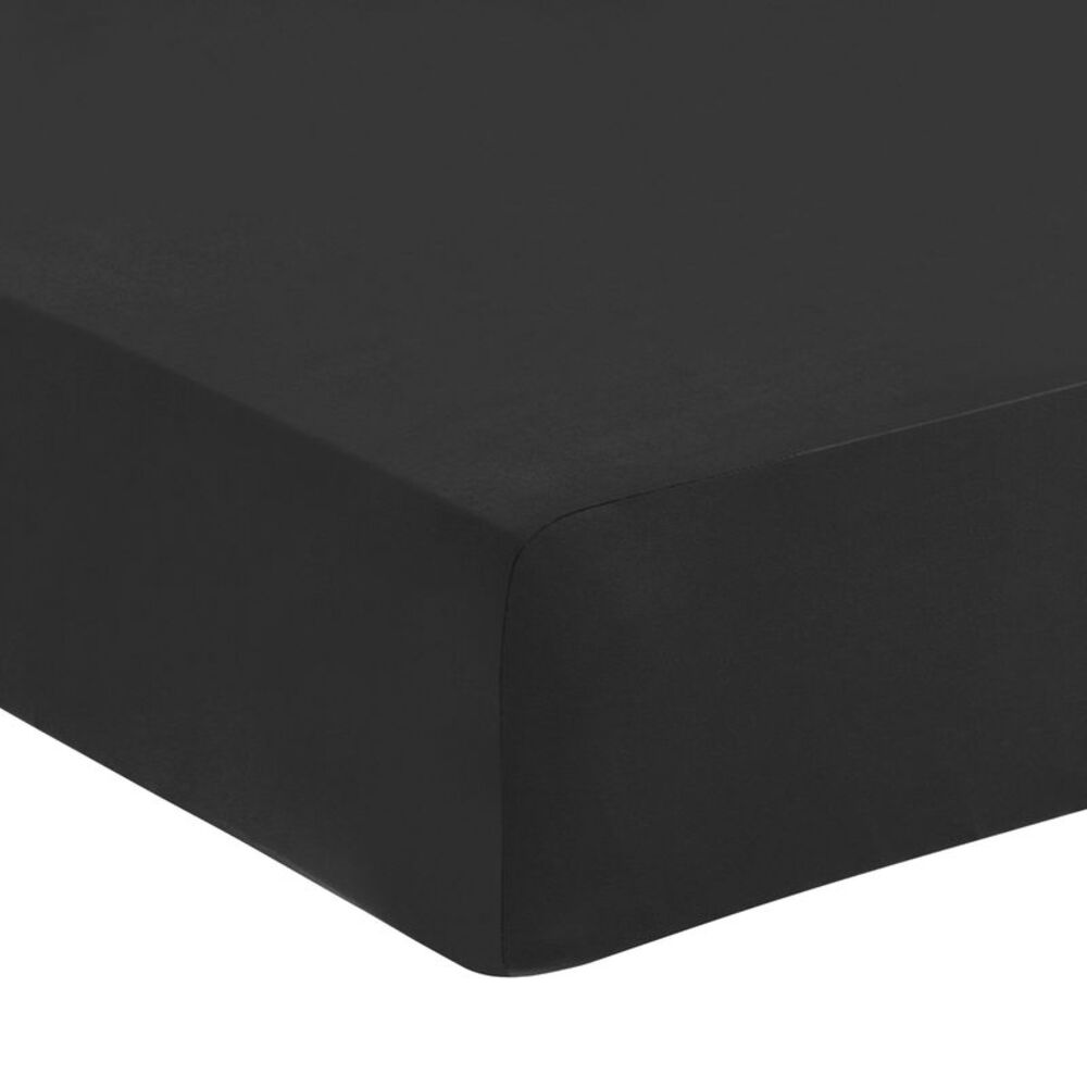 190GSM Brushed Microfiber Fitted Sheet Mattress Protector Twin Black